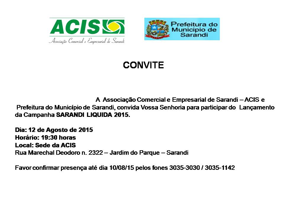 Lançamento da Sarandi Liquida será no dia 12